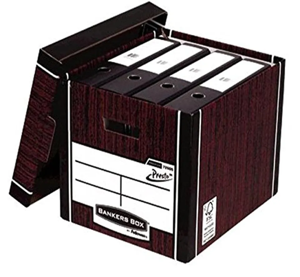 fellowes-r-kive-premium-bo-te-archives-aspect-bois-lot-de-12 image 1