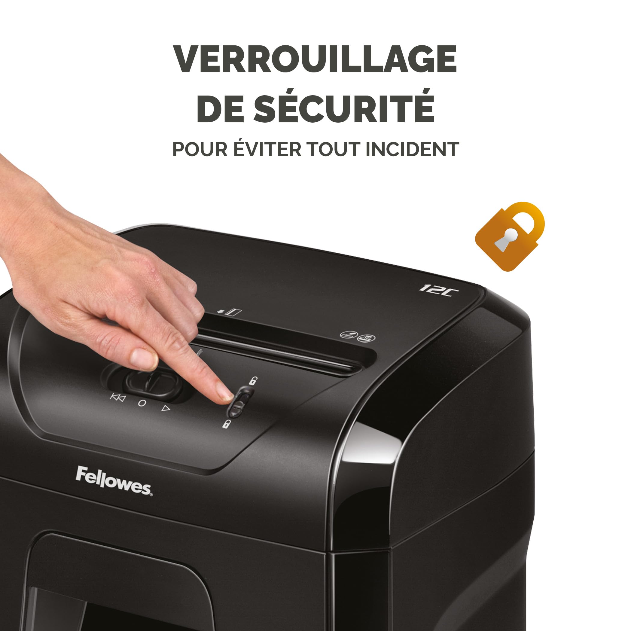 fellowes-12c-destructeur-de-documents-coupe-crois-e-12-feuilles-19l-noir image 5