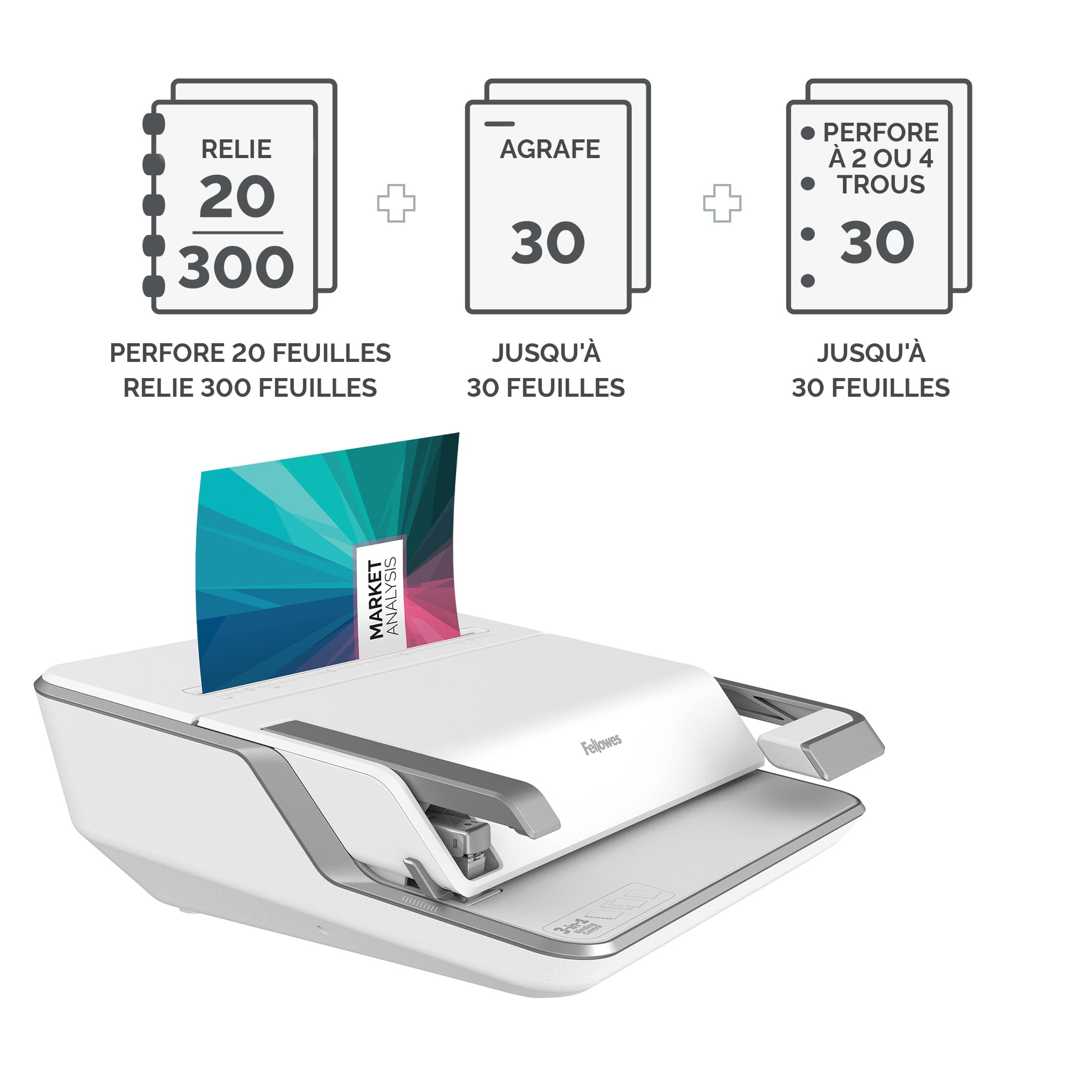 fellowes-lyra-3-en-1-machine-relier-anneaux-plastique image 3