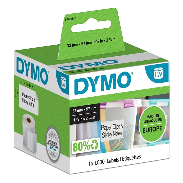 dymo-labelwriter-tiquettes-dossier-suspendu-32-x-57-mm-rouleau-1000 image 1