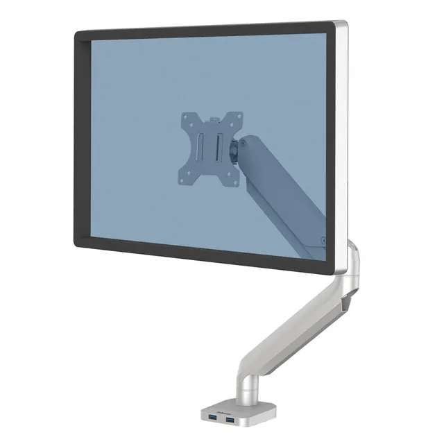 fellowes-platinum-series-bras-porte-cran-simple-argent-jusqu-32-avec-2-ports-usb image 1