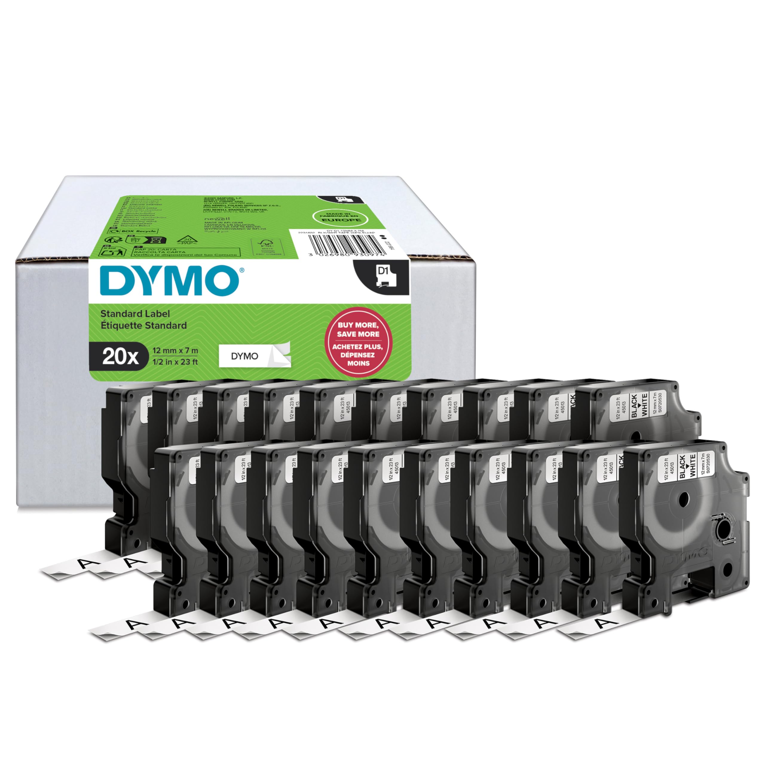 dymo-labelwriter-tiquettes-multi-usages-19-x-51-mm-24-rouleaux-de-500-tiquettes image 1