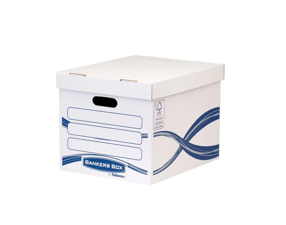 fellowes-bankers-box-basic-caisse-archive-standard-blanc-bleu image 1