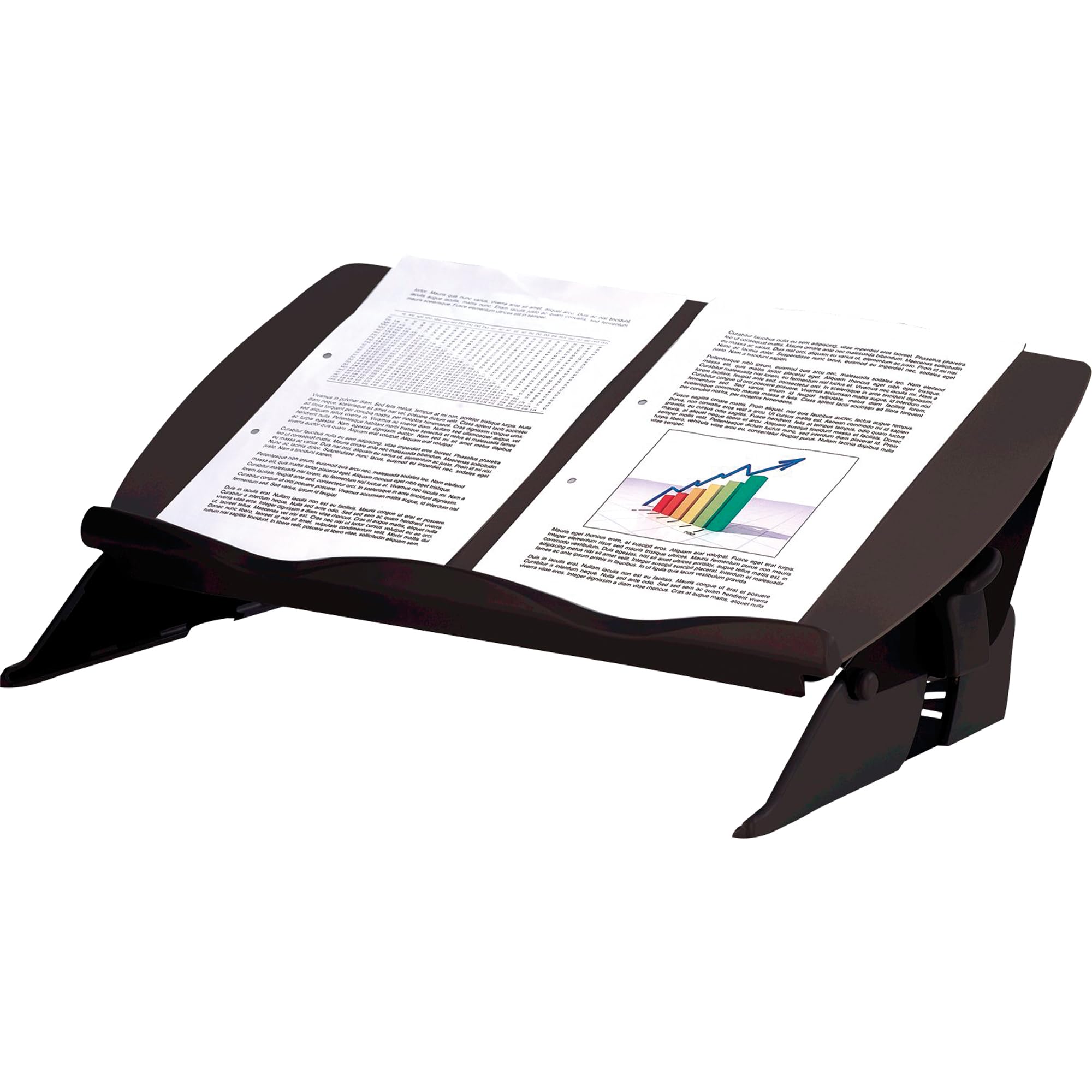 fellowes-easy-glide-porte-documents-inclin-avec-rangement-noir-gris image 3