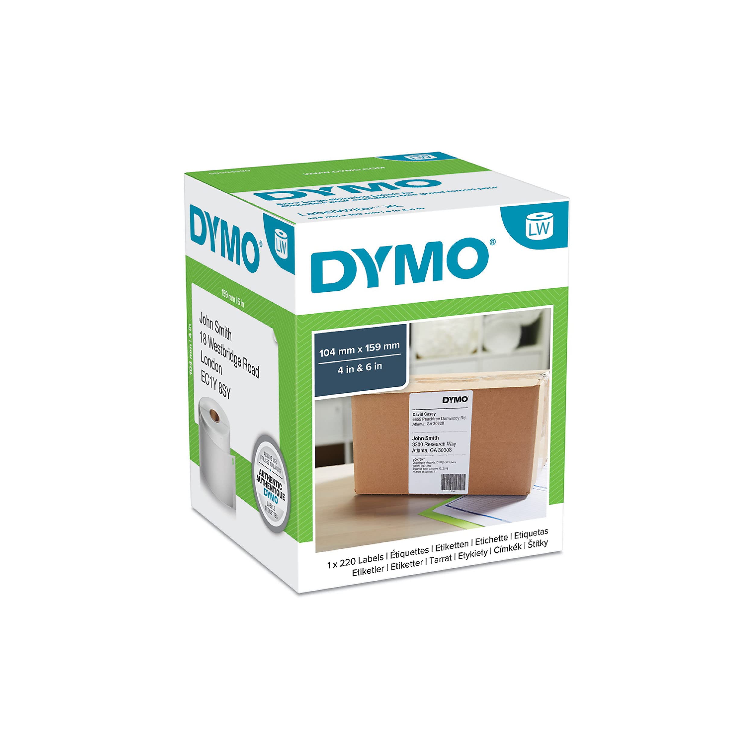 dymo-labelwriter-4xl-5xl-rouleau-220-tiquettes-exp-dition-104-x-159-mm image 2
