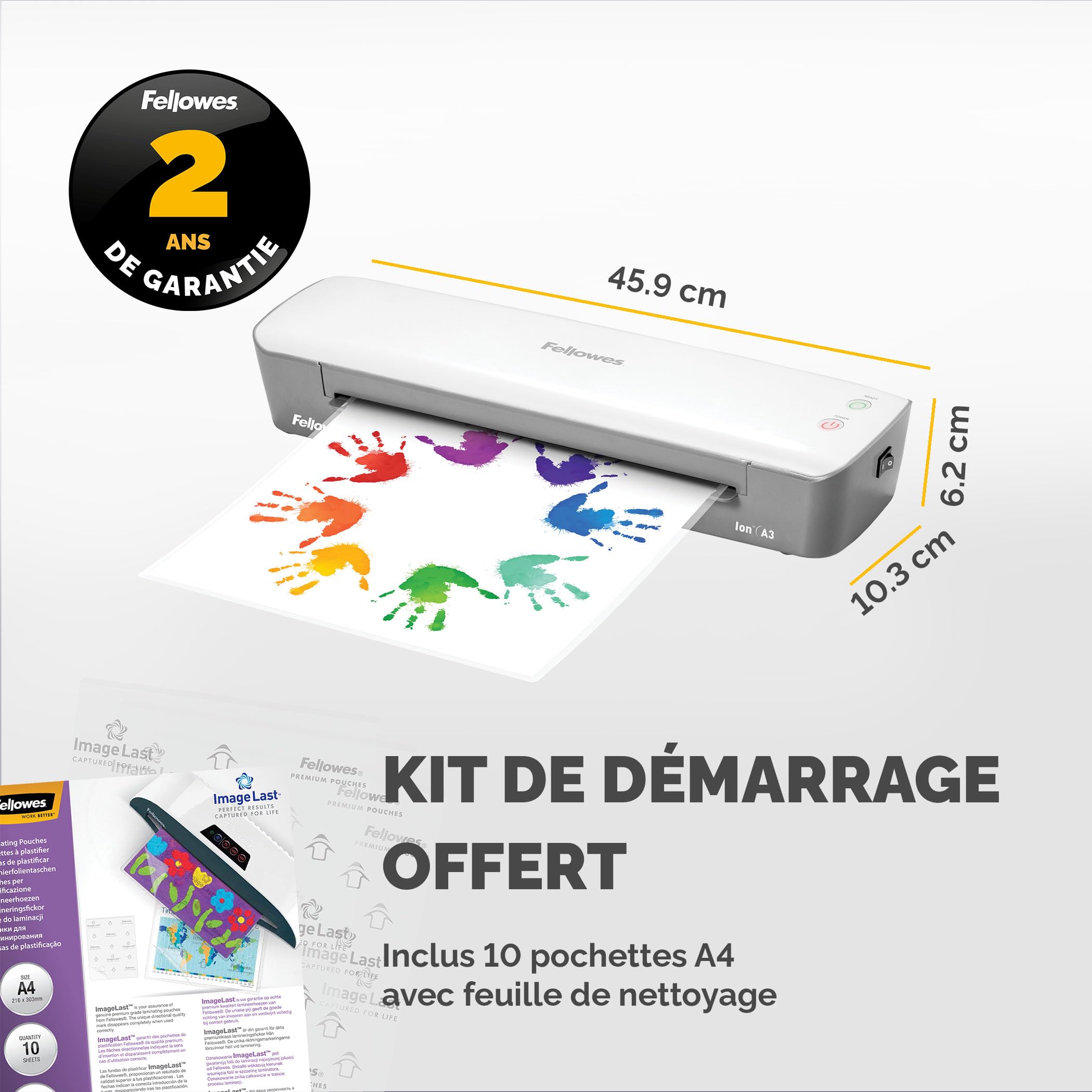 fellowes-ion-4560201-plastifieuse-a3-80-125-microns-avec-10-pochettes-noire image 7