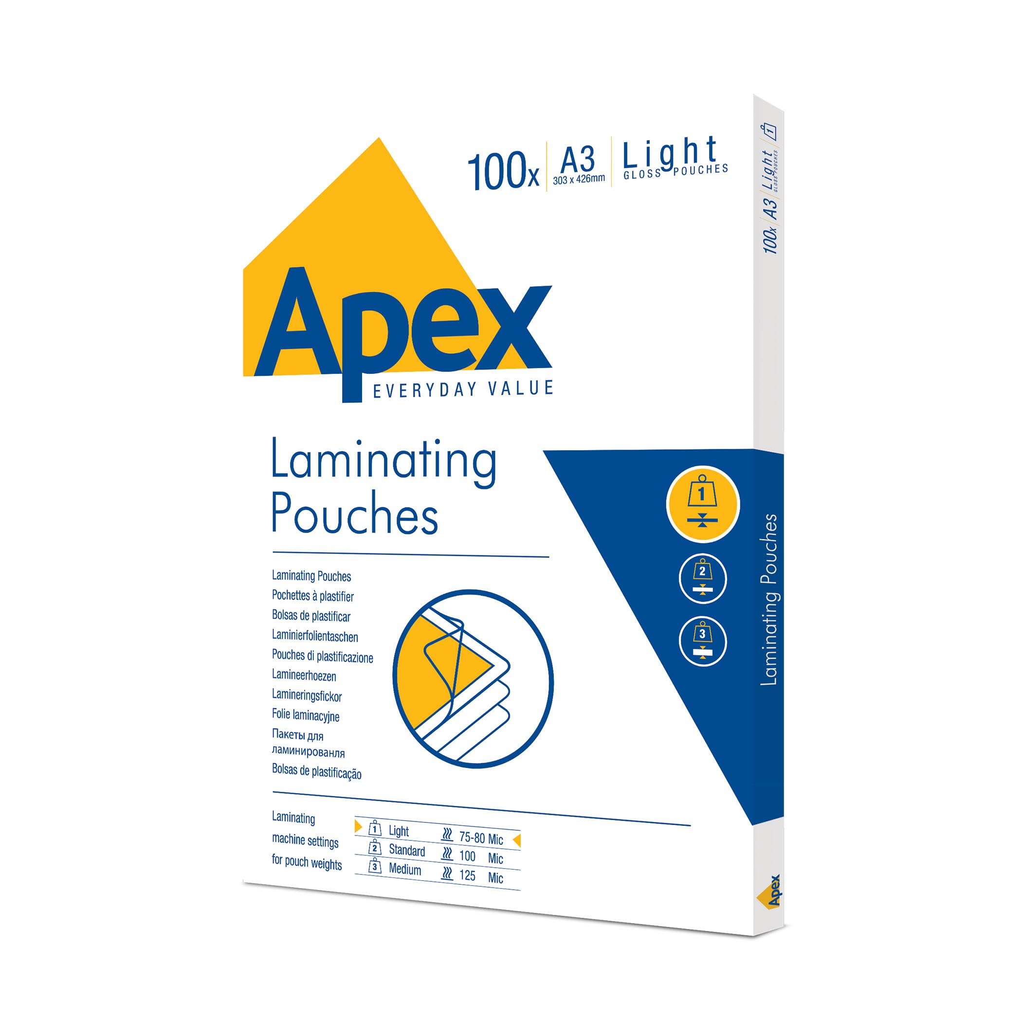 fellowes-apex-lot-200-pochettes-plastifier-a4-160-microns-brillant image 6