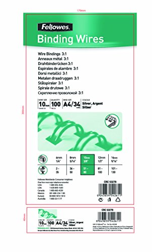 fellowes-anneaux-m-tal-10-mm-argent-par-100-reliure-a4 image 5