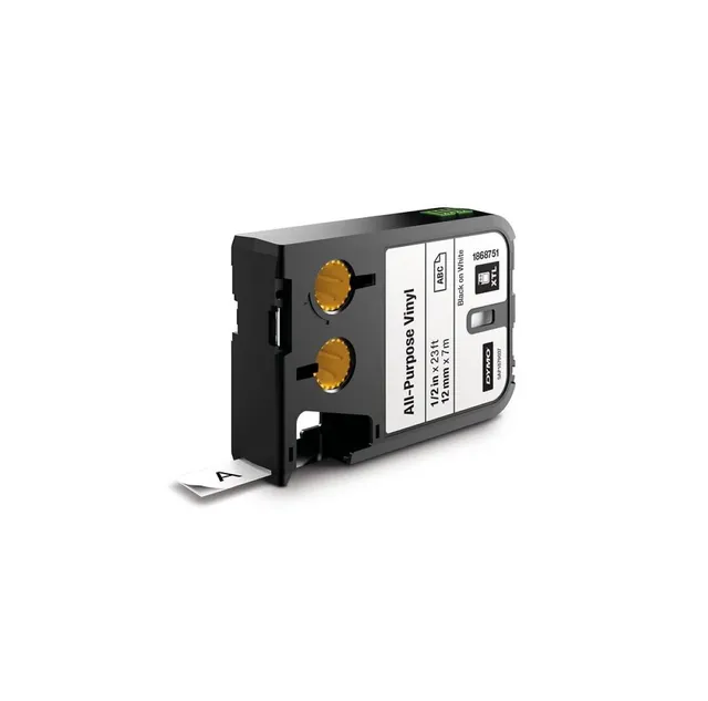 dymo-xtl-cassette-vinyle-12-mm-x-7-m-noir-sur-transparent image 1