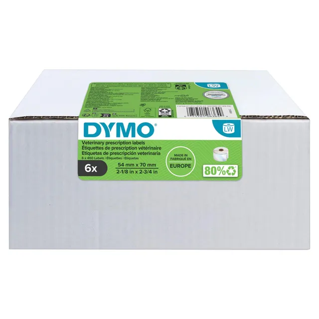 dymo-labelwriter-tiquettes-d-ordonnance-v-t-rinaire-54-mm-x-70-mm-2-400-tiquette image 1