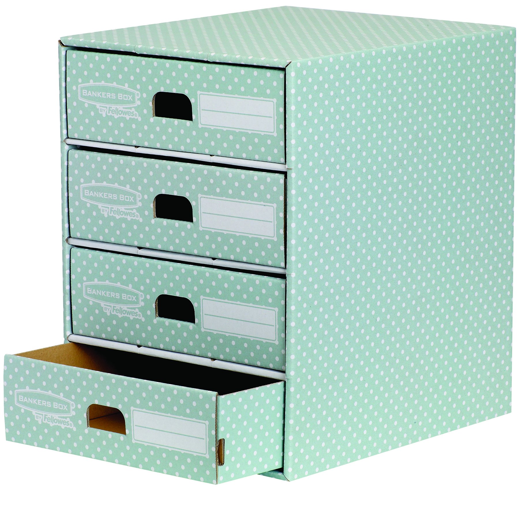 fellowes-bankers-box-style-module-de-classement-4-tiroirs-vert-blanc image 4