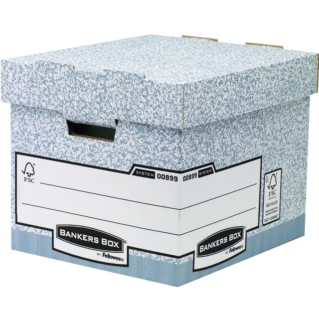 fellowes-banker-box-system-0089901-caisses-charge-lourde-par-10-gris image 1