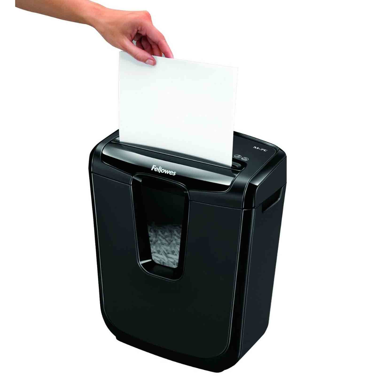 fellowes-m-7c-destructeur-de-documents-coupe-crois-e-7-feuilles-14l-noir image 3