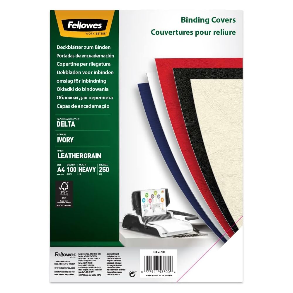 fellowes-couverture-pour-reliure-a4-grain-cuir-250-g-m-pack-de-100 image 6