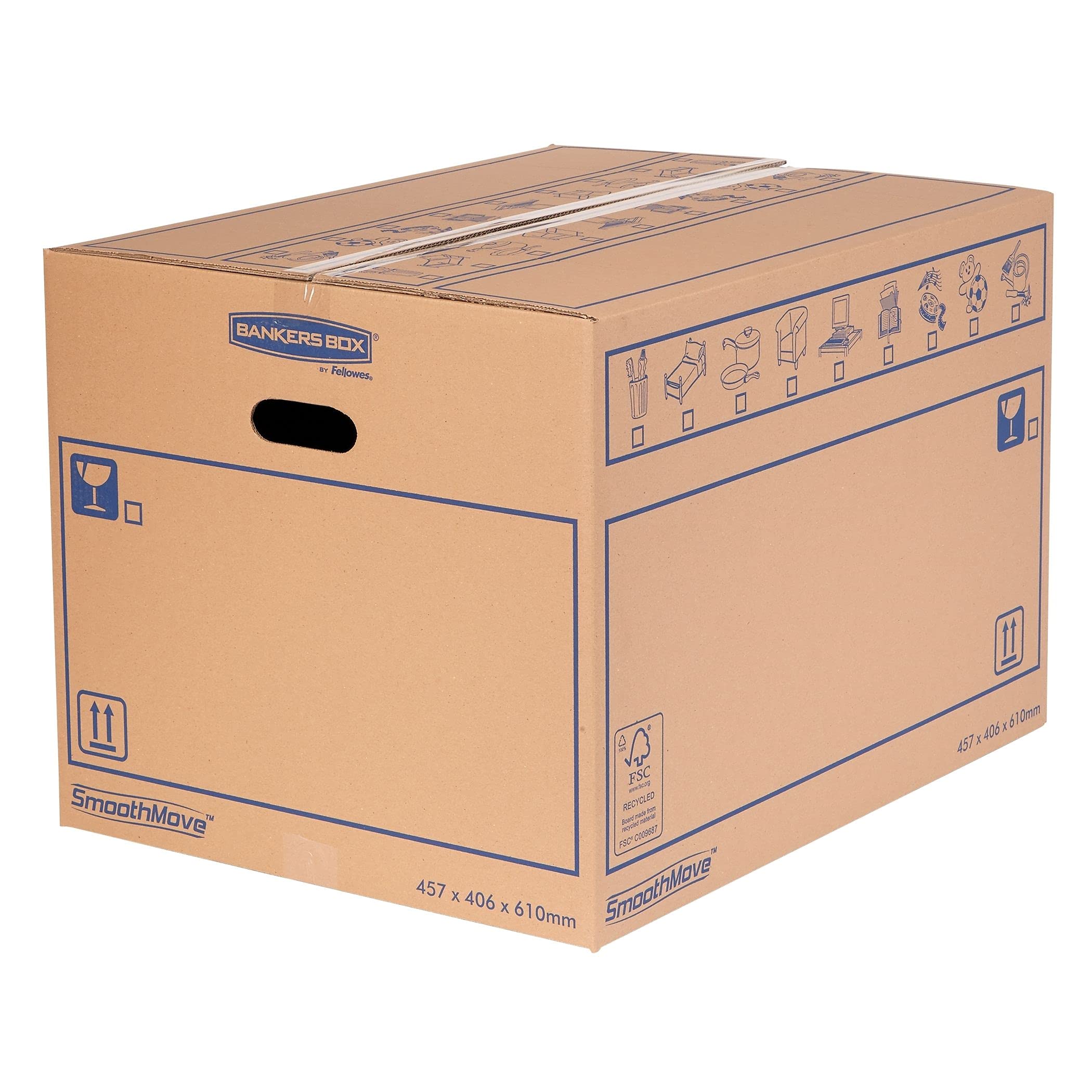 fellowes-smoothmove-lot-de-10-caisses-d-m-nagement-carton-double-paisseur-112-l- image 1