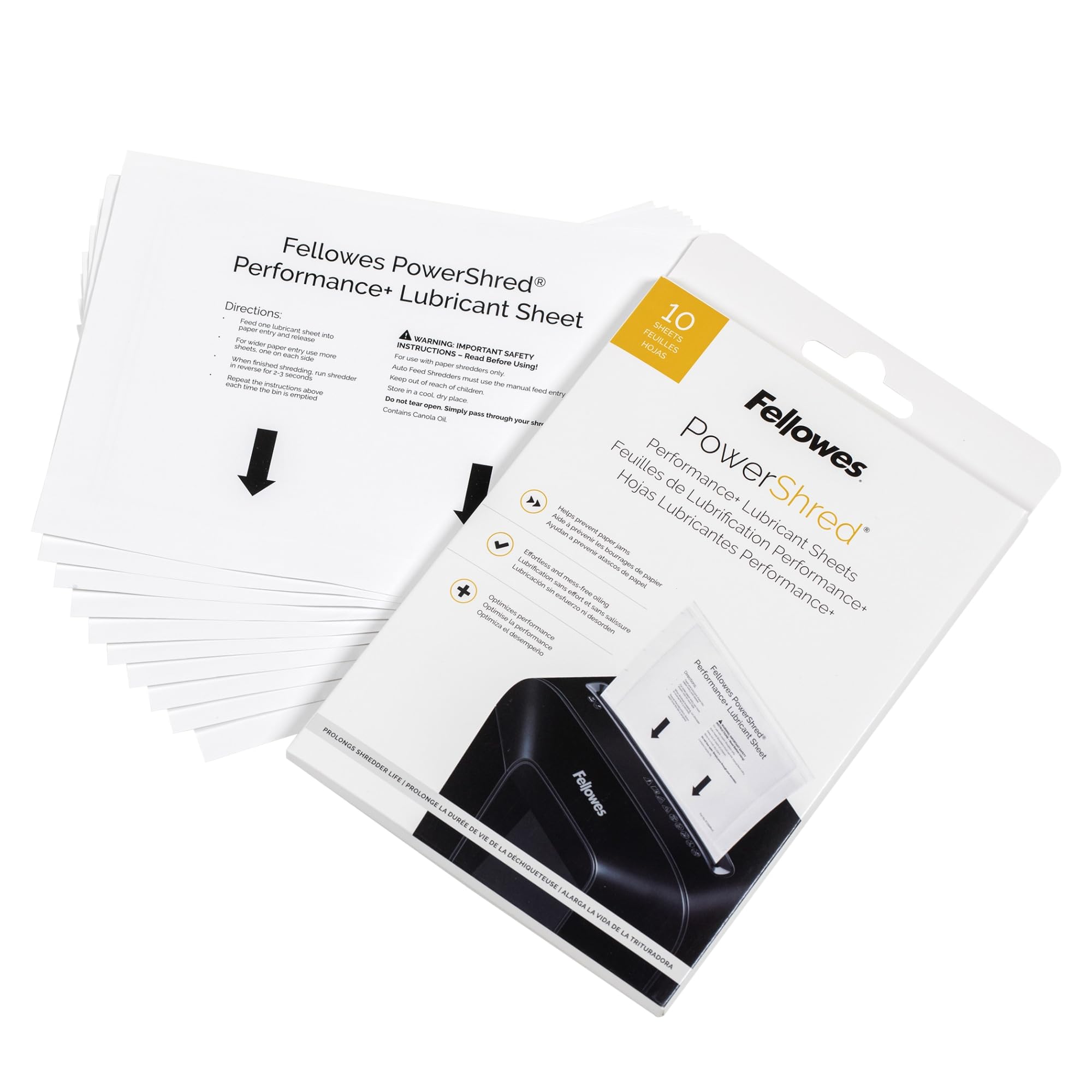 fellowes-powershred-performance-feuilles-lubrifiantes-lot-de-10 image 4