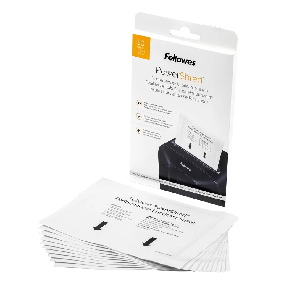 fellowes-powershred-performance-feuilles-lubrifiantes-lot-de-10 image 1