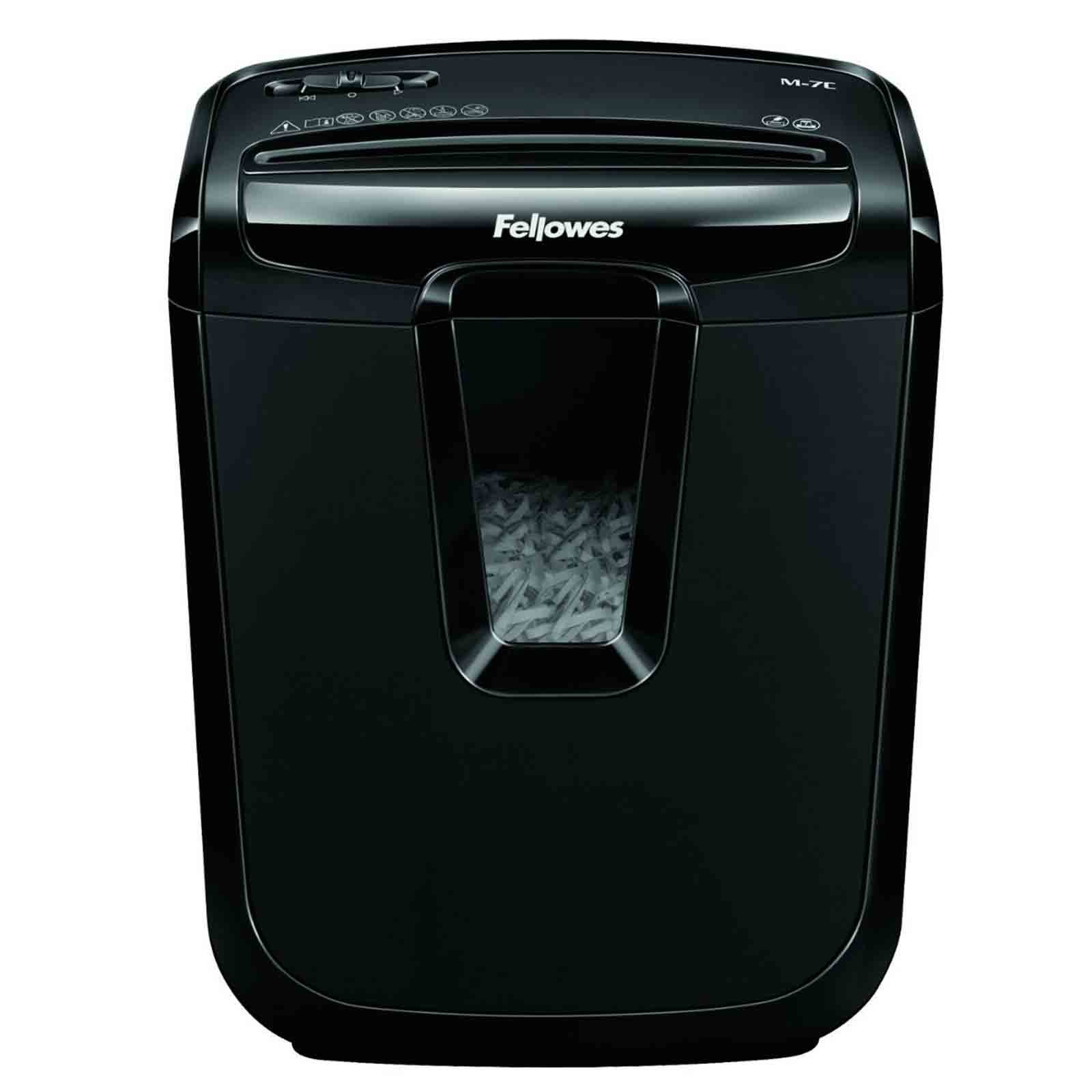 fellowes-m-7c-destructeur-de-documents-coupe-crois-e-7-feuilles-14l-noir image 2