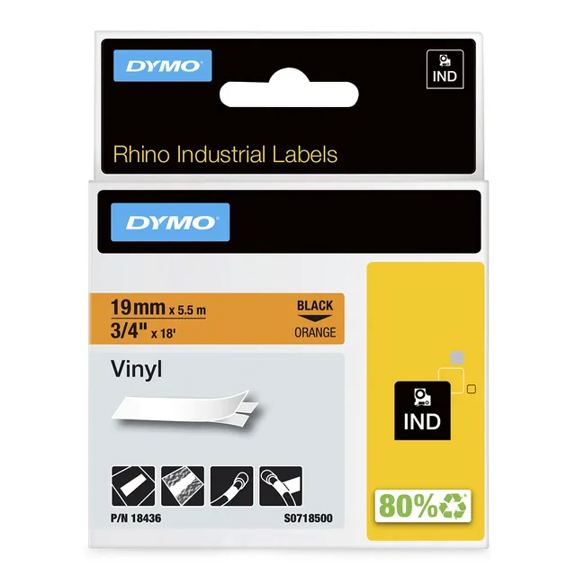 dymo-rhino-ruban-vinyle-19-mm-orange image 1