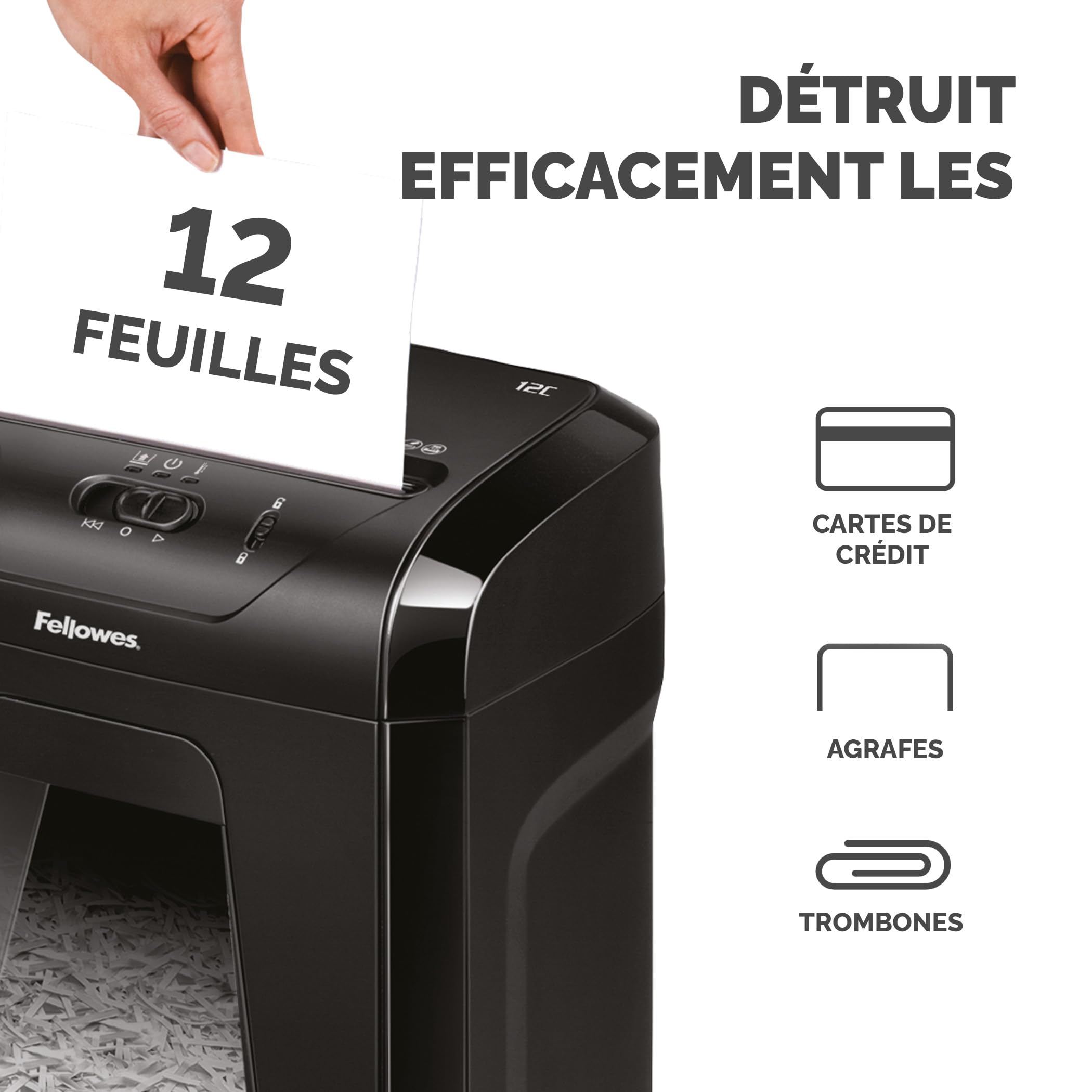fellowes-12c-destructeur-de-documents-coupe-crois-e-12-feuilles-19l-noir image 3