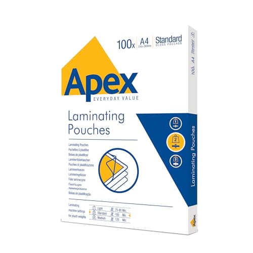 fellowes-apex-lot-200-pochettes-plastifier-a4-160-microns-brillant image 8