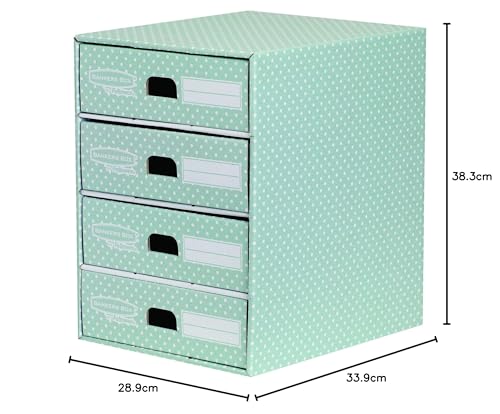 fellowes-bankers-box-style-module-de-classement-4-tiroirs-vert-blanc image 7