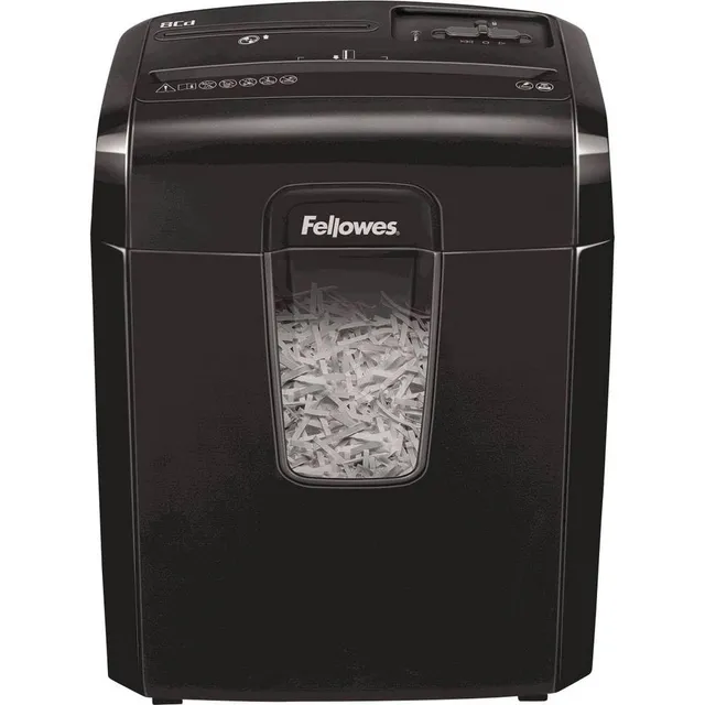 fellowes-powershred-8cd-destructeur-coupe-crois-e-8-feuilles-14l-noir image 1