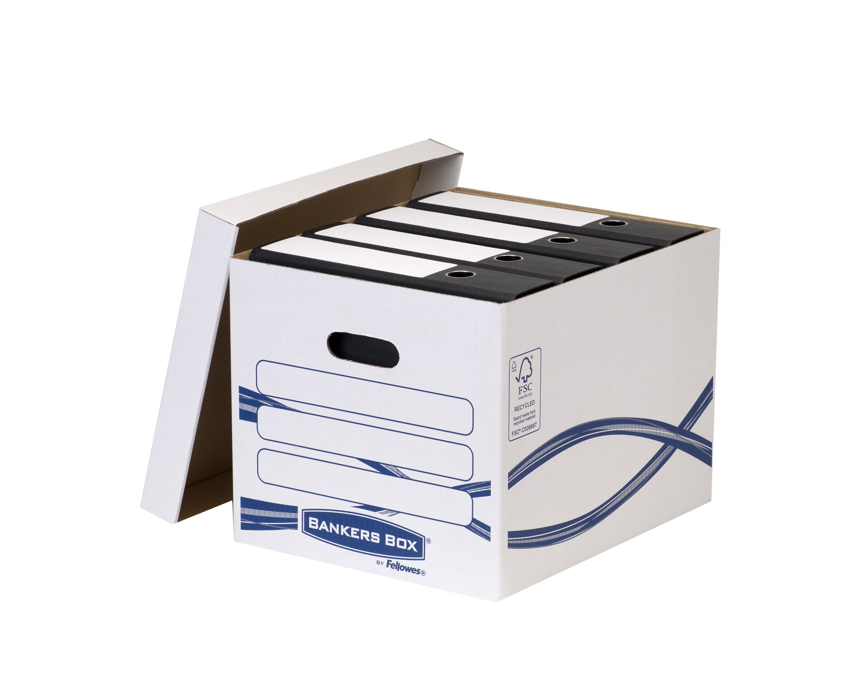 fellowes-bankers-basic-caisses-archives-standard-blanc-bleu-x10 image 2