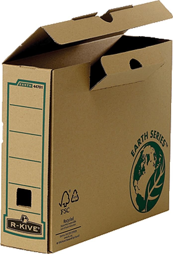 fellowes-bankers-box-earth-series-lot-20-bo-tes-archives-a4-80-mm-kraft-naturel image 1