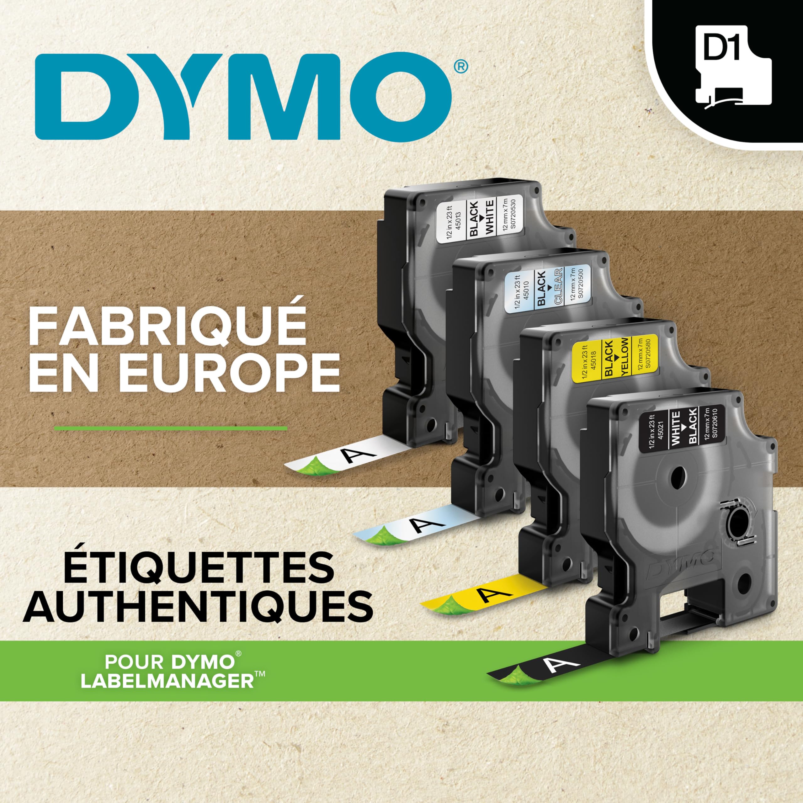 dymo-d1-tiquettes-autocollantes-ruban-polyester-12mm-compatibles-labelmanager image 3