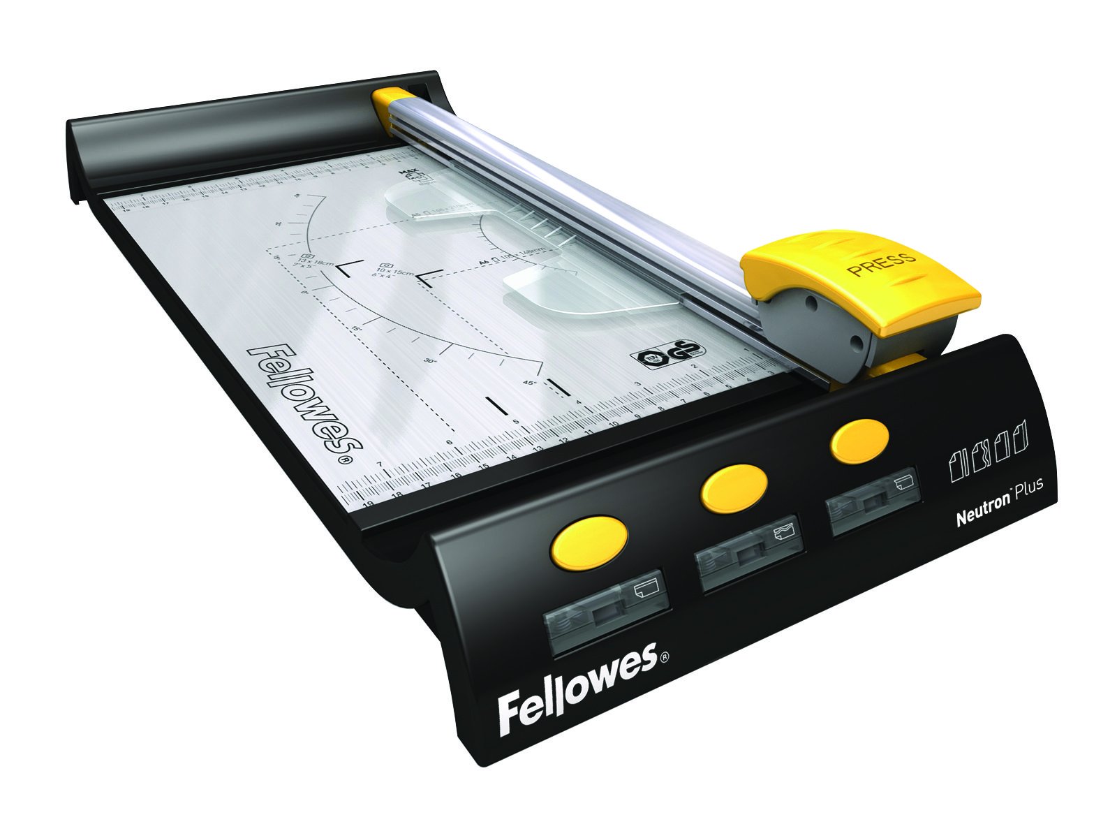 fellowes-neutron-plus-5410101-rogneuse-a4-10-feuilles-320-mm-noir-gris image 3