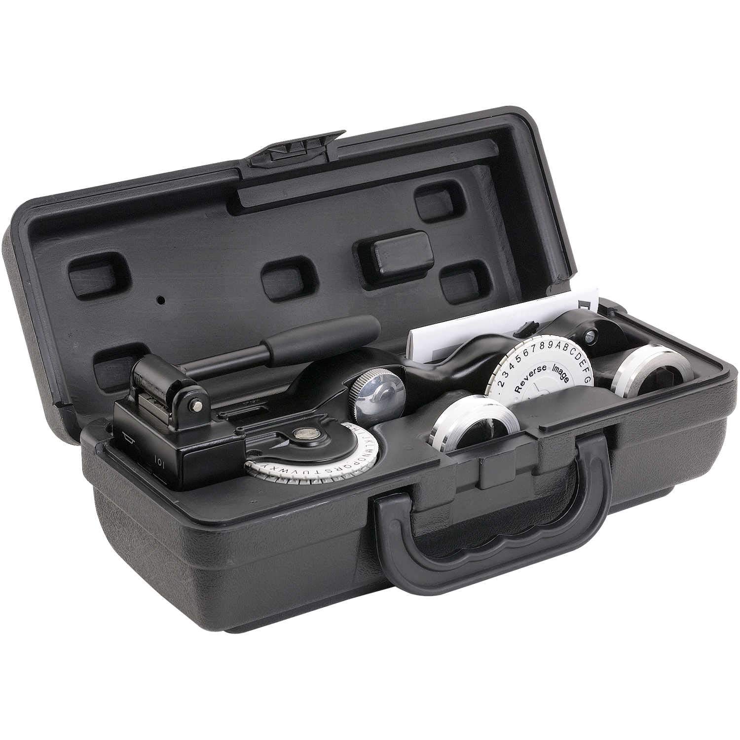 dymo-rhino-m1011-tiqueteuse-gaufreuse-m-tal-12-7-mm-kit-inox-aluminium image 2