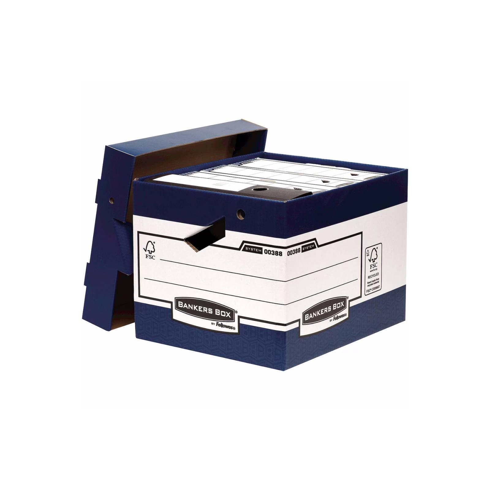 bankers-box-fellowes-system-flip-top-caisses-d-archivage-charge-lourde-lot-de-10 image 1