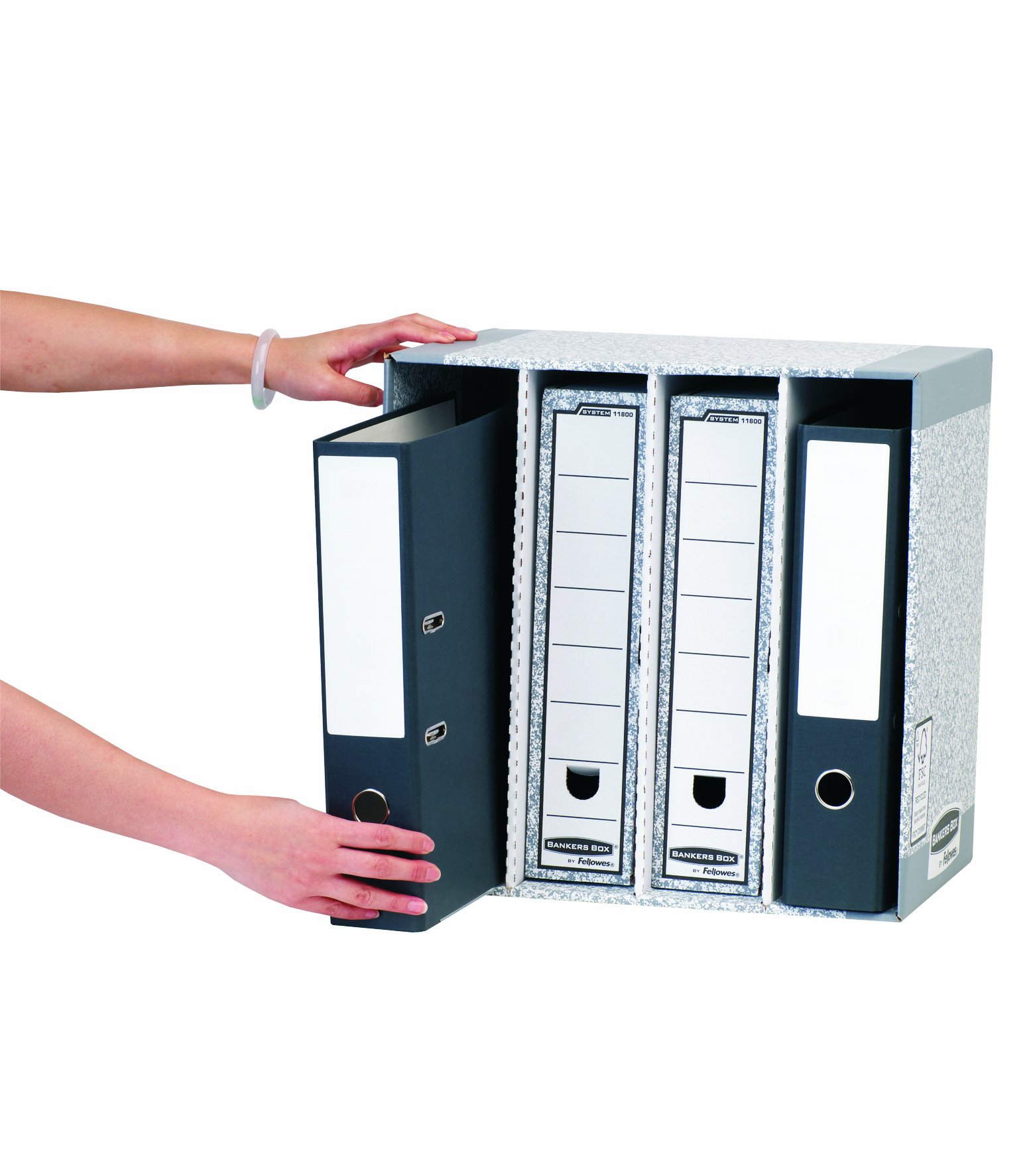 fellowes-bankers-box-system-module-de-classement-4-tiroirs-lot-de-5-gris image 5