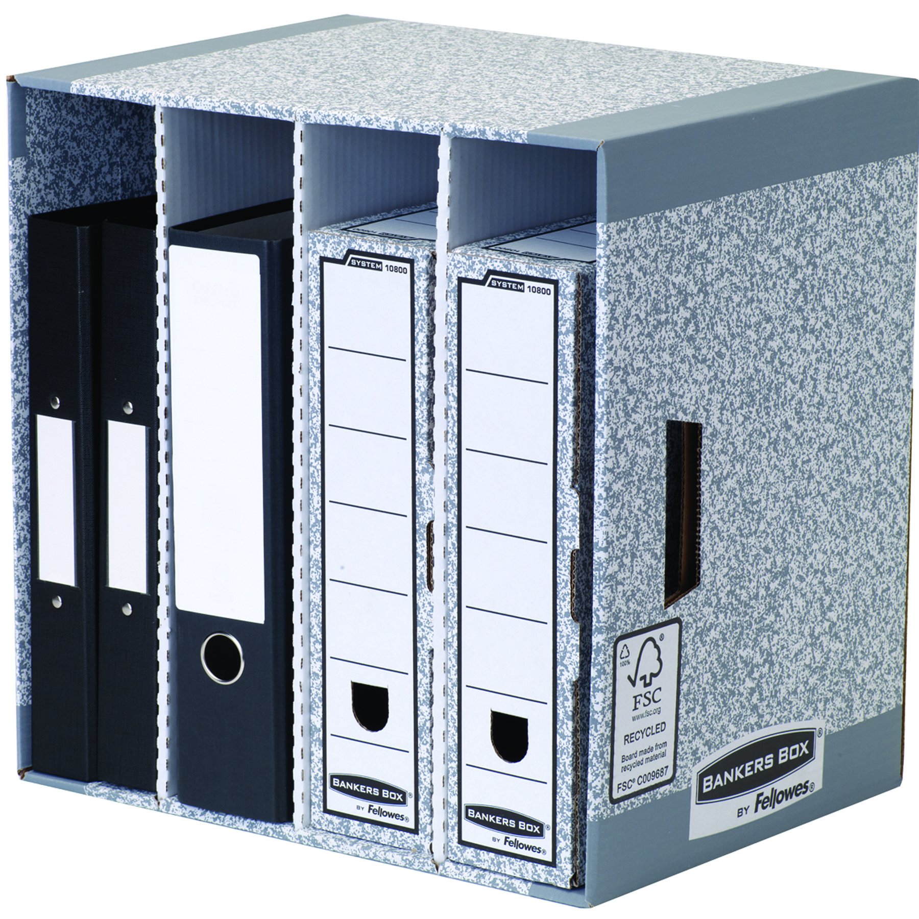 fellowes-bankers-box-system-module-de-classement-4-tiroirs-lot-de-5-gris image 1