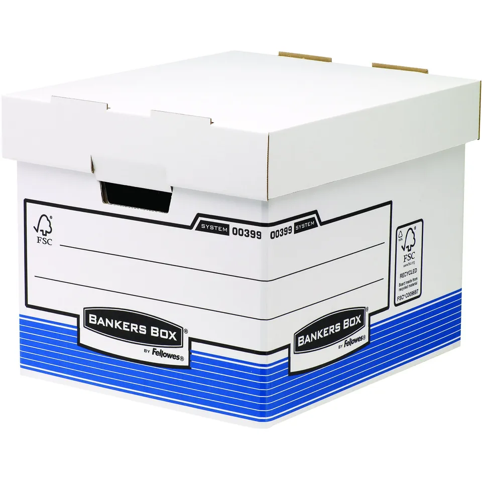 fellowes-banker-box-system-0039901-caisses-charge-lourde-par-10-blanc-bleu image 1