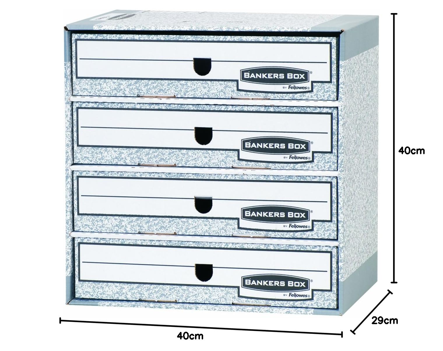 fellowes-bankers-box-system-module-de-classement-4-tiroirs-lot-de-5-gris image 8