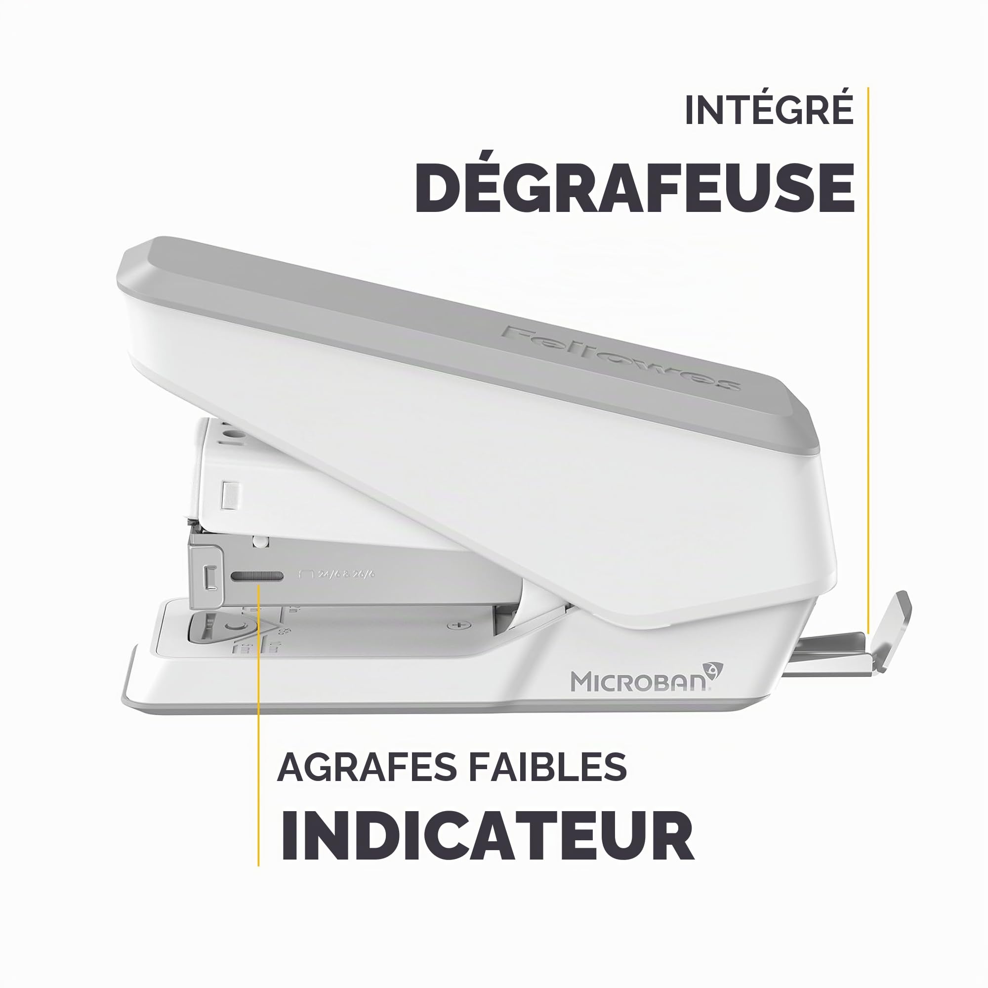 fellowes-lx840-easypress-agrafeuse-demi-bande-25-feuilles-blanc-24-6-26-6 image 6