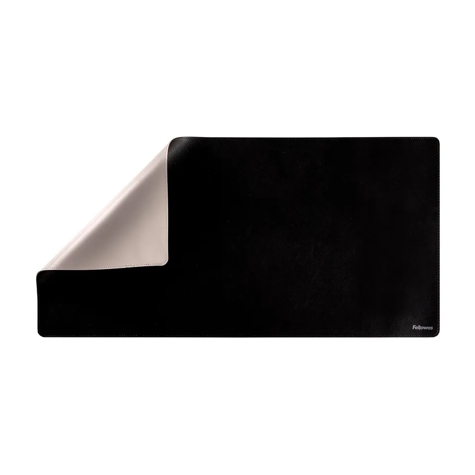 fellowes-everyday-tapis-de-bureau-80-x-40-cm-sous-main-double-face-noir-gris-en- image 1