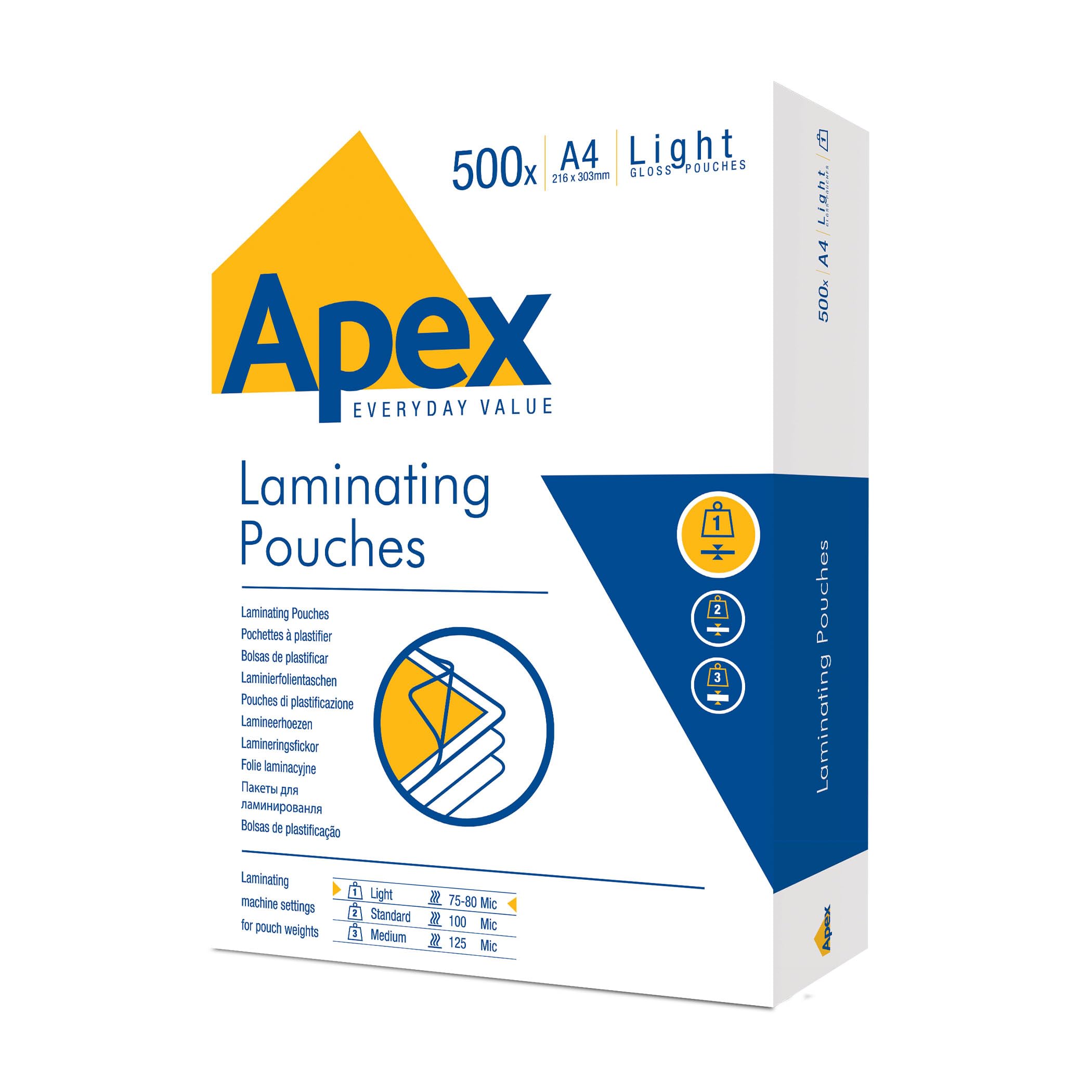 fellowes-apex-lot-200-pochettes-plastifier-a4-160-microns-brillant image 3