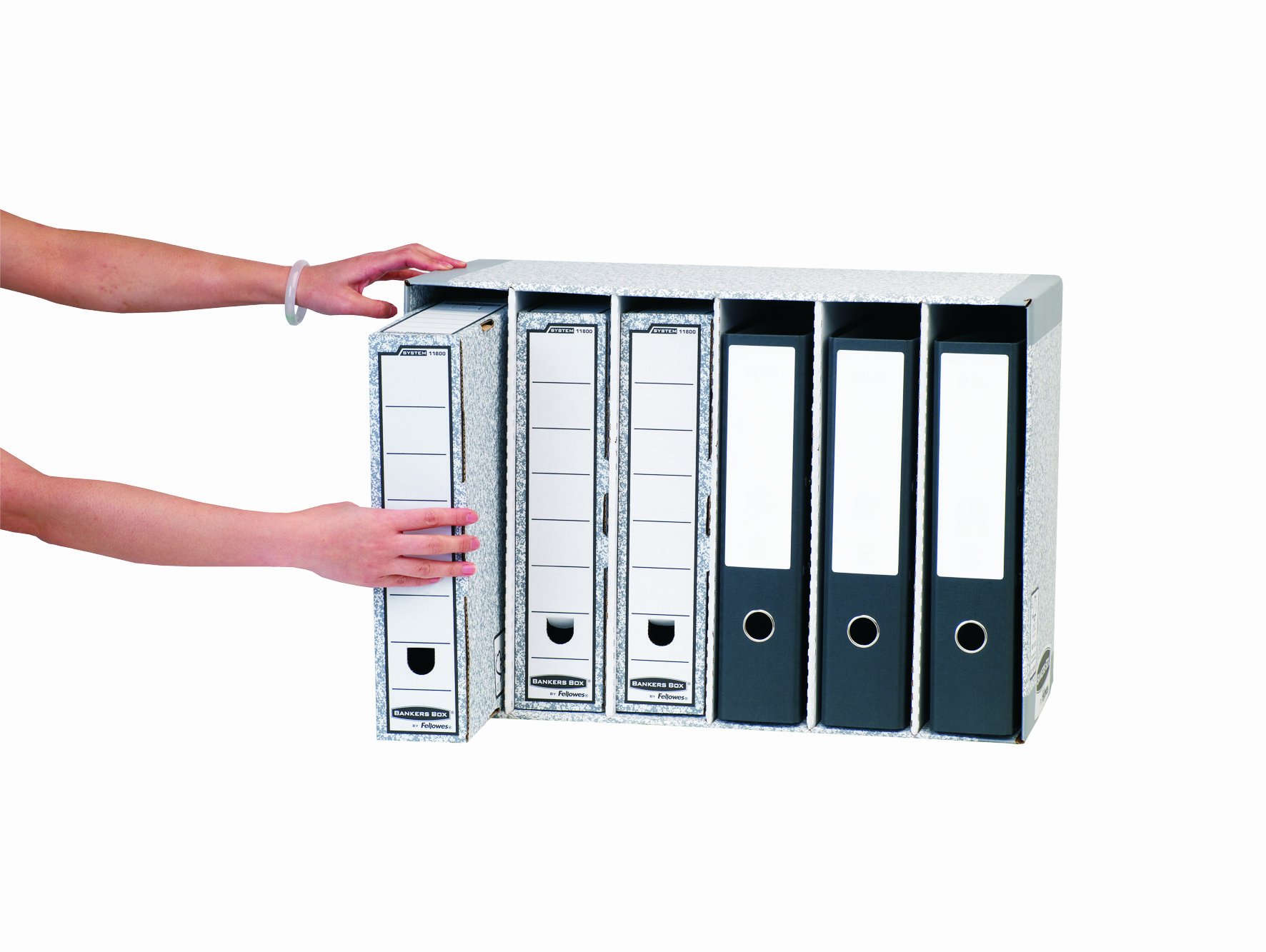 fellowes-bankers-box-system-module-de-rangement-4-tiroirs-gris image 3