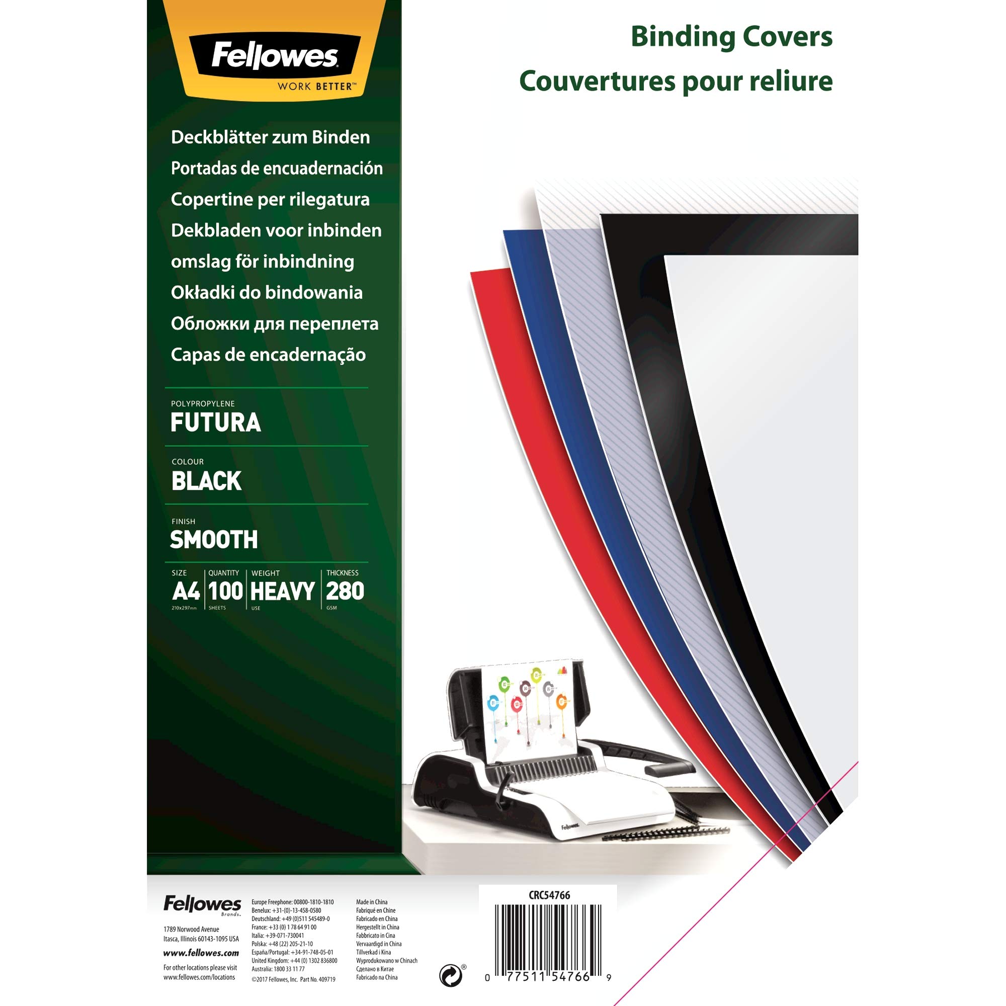 fellowes-futura-couvertures-reliure-polypropyl-ne-a4-noir-280-microns-lot-100 image 2