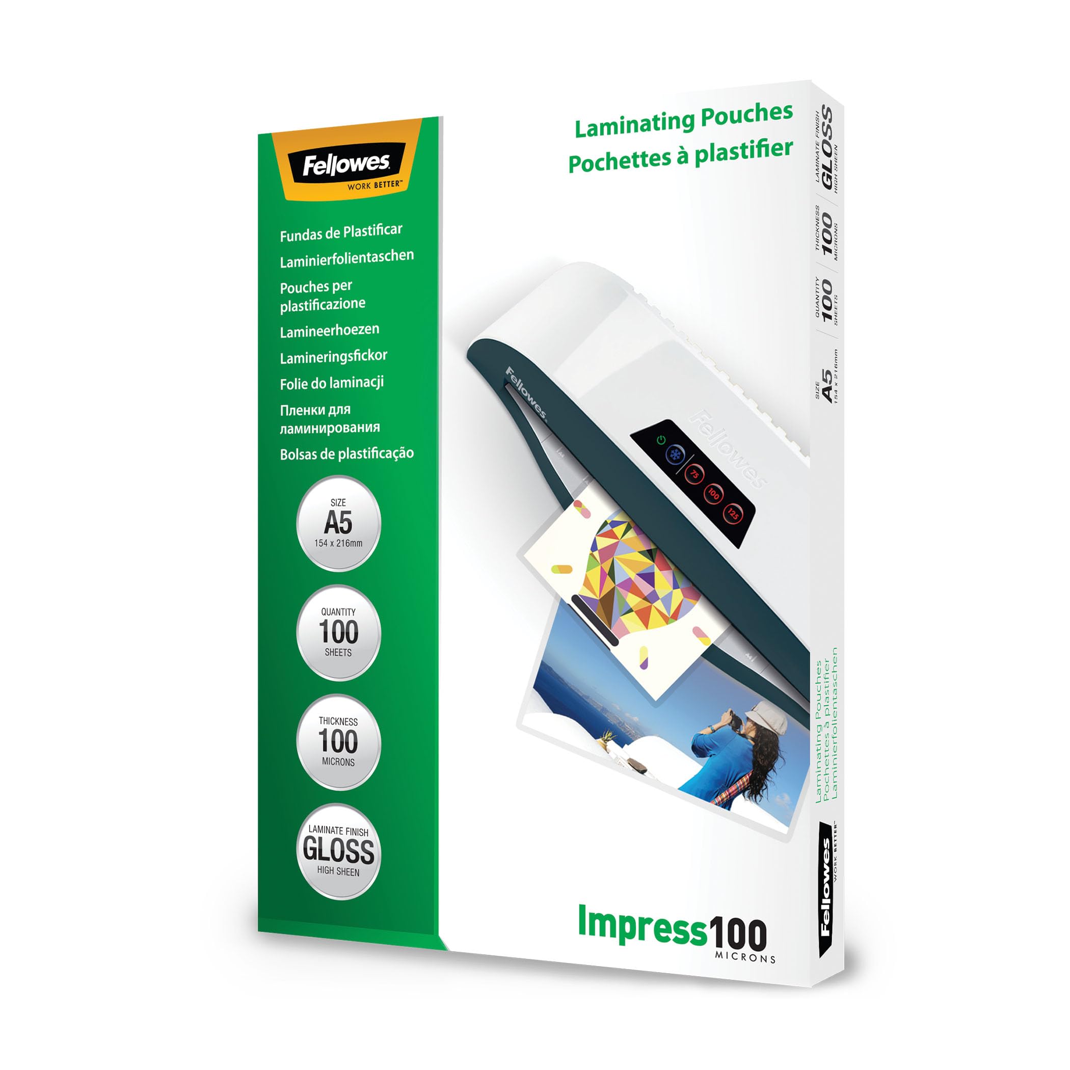 fellowes-pochettes-de-plastification-a6-brillantes-250-microns-lot-de-100 image 8